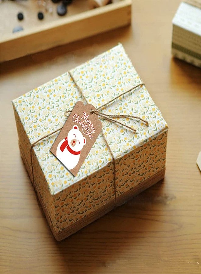 TrlaFy 120PCS Brown Kraft Paper Gift Tags - DIY Christmas Hanging Name Tags with Twine String - Wedding & Crafts - Image 3